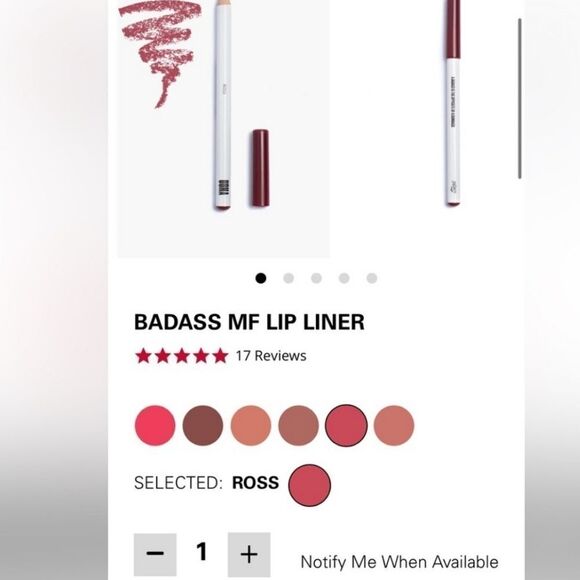 Uoma Beauty Bad Ass MF Matte Lip Liner - Picture 2 of 9